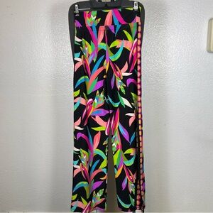 Trina Turk Birds Women’s Of Paradise Printed Split Hem Coverup Pants Size M